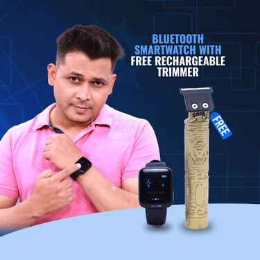 Bluetooth Id116 Smart Watch With Free Rechargeable Trimmer (BCSW38)