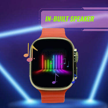 Golden Metal Smart Watch With 2 Straps (BCSW41)