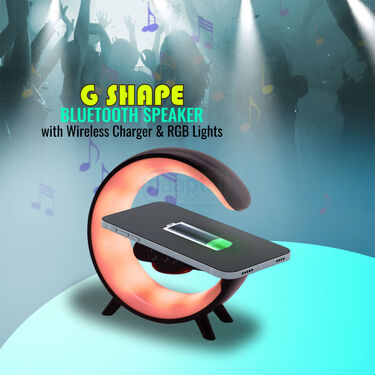 G shape Bluetooth Speaker With RGB lights & Clock Function (BLS3)