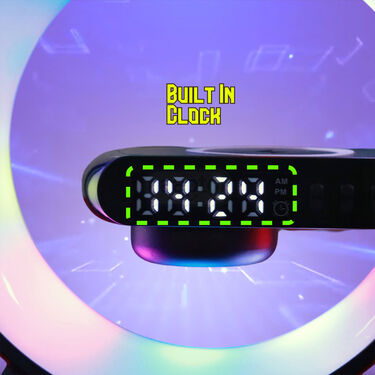 G shape Bluetooth Speaker With RGB lights & Clock Function (BLS3)