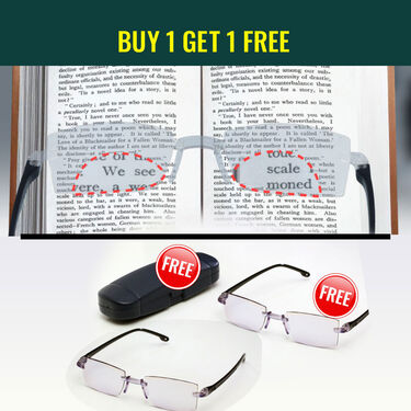 Rimless Daily Use Bifocal Reading Glasses - Buy 1 Get 1 Free (BRG16)
