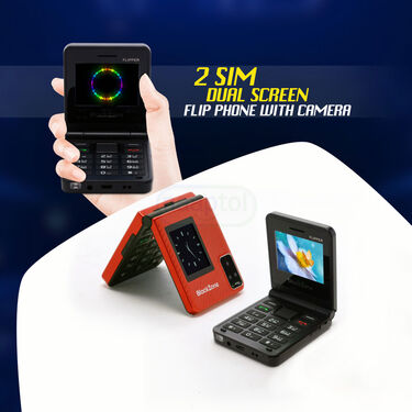 2 Sim Dual Screen Flip Phone With Camera (BZM)