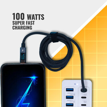 Ultra Fast Charging Cable With Inbuilt LED Display (CDC5)
