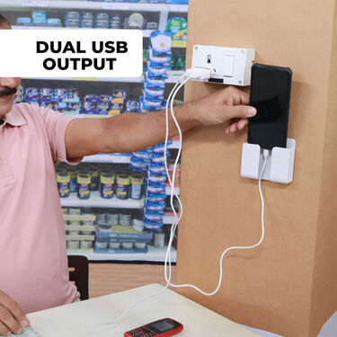Dual Port Adapter With Free Mobile Phone Holder (CDC7)