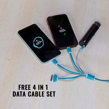 Wall Socket Dual Usb Charger With Free 4 in 1 Data Cable (CDC9)