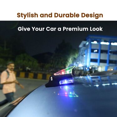 Colorful LED Shark Light For Cars - Works On Wind Power (CWL1)