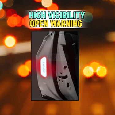 Car Door Open Warning Reflective Safety Sticker Pack Of 4