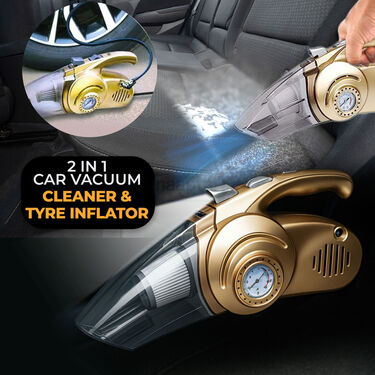 2 in 1 Car Vacuum Cleaner with Tyre Inflator