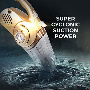 2 in 1 Car Vacuum Cleaner with Tyre Inflator