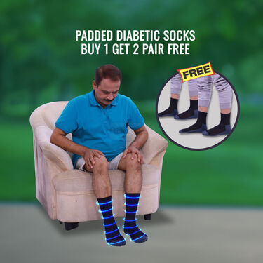 Padded Diabetic Socks Buy 1 Get 2 Pair Free  (DS01)