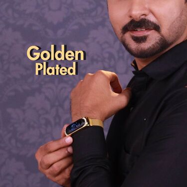 Golden Digital Watch (DW8)