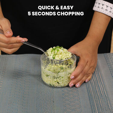 Rechargeable Quick & Easy 5 Sec Vegetable Chopper + 5 Blade Multi Cutter (EC6)