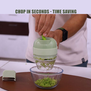 4 In 1 Handheld Electric Vegetable Cutter with Brush (EC7)