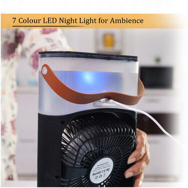 Portable Mist Fan With Air Cooling Effect & Colorful Lights (EF22)