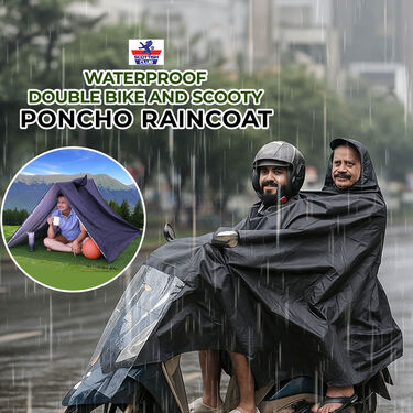 Waterproof Double Bike And Scooty Poncho Raincoat  (FCPC2)