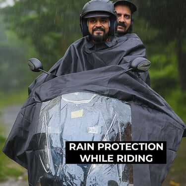 Waterproof Double Bike And Scooty Poncho Raincoat  (FCPC2)