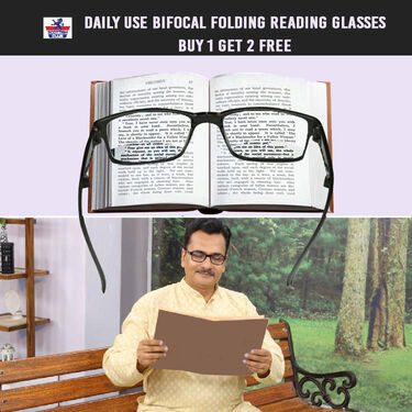 Daily Use Bifocal Folding Reading Glasses Buy 1 Get 2 FREE (3FRG33)