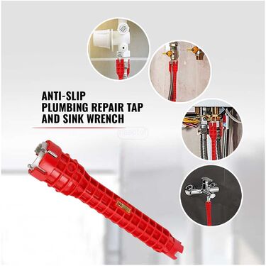 Anti Slip Plumbing Repair Tap And Sink Wrench (D31)