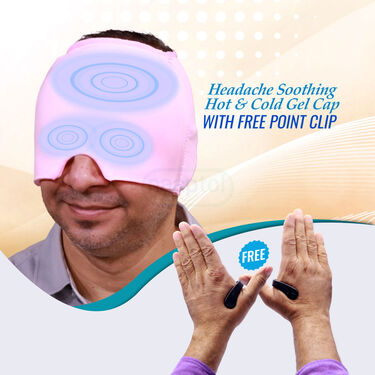 Head Ache Soothing Hot & Cold Gel Cap With Free Accupressure Point Clip (GCA1)