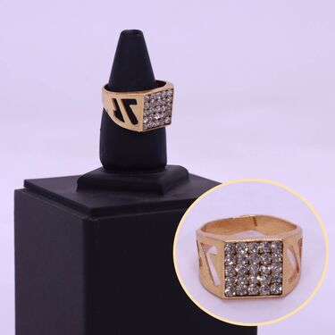 Golden Digital Watch + 2 Chain + Magnetic Bracelet + Ring (GDW2CBR2)