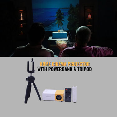 Home Cinema Projector With Powerbank & Tripod (HCP4)