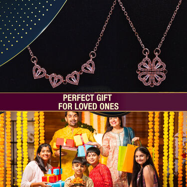 Rose Gold Coloured 4 Heart Magnetic Pendant (HMN)