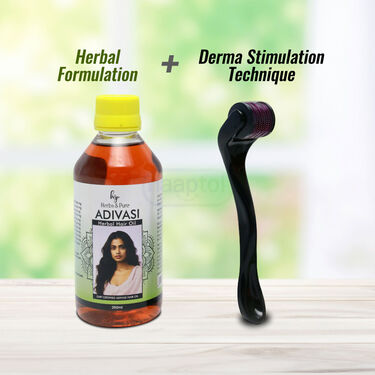Herbs & Pure Adivasi Herbal Hair Oil With Derma Roller (HPAD)