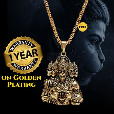Panchroop Hanuman Ji Pendant  With Free Golden Chain (HPN5)