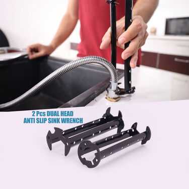 2 Pcs Dual Head Sink Wrench (HT31)
