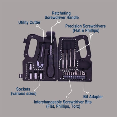 20-in-1 Multipurpose Tool Kit with Compact Oil-Pot Case (HT42)
