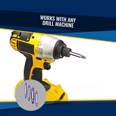 4 Pcs Broken Bolt Damage Screw Remover Extractor (HT45)