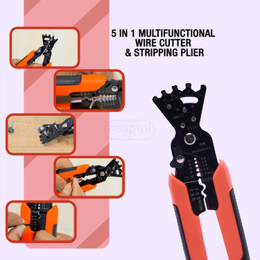 5 IN 1 Wire Stripper Multifunctional Wire Cutter And Stripping Pliers (HT46)