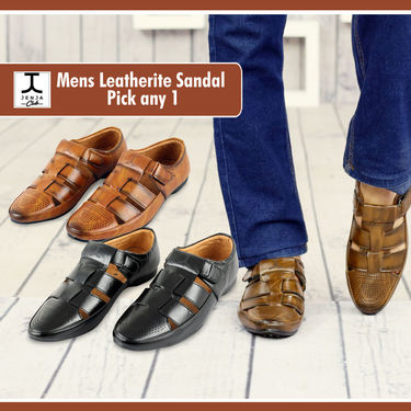 Jenja Men's Leatherite Sandal (J2) - Pick Any 1