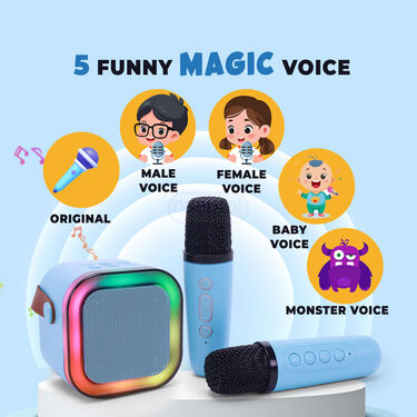 Colorful Bluetooth Karaoke Speaker With 2 Wireless Mic (KBS2)