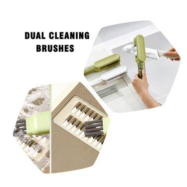 3 In 1 Cleaning Brush With Knife Sharpner (KS4)