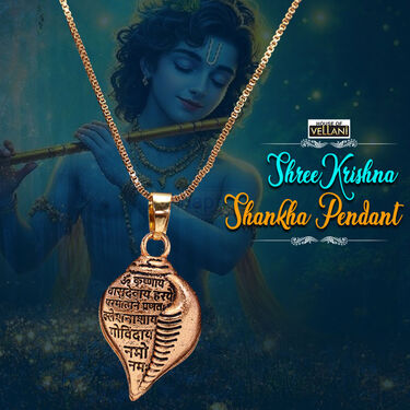 Shri Krishna Shankha Pendant With Chain (KSPN8)