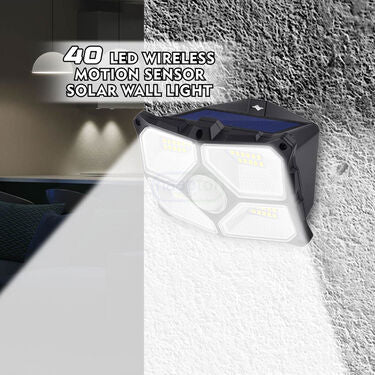 40 LED Wireless Solar Motion Sensor Security Wall Light (L79)