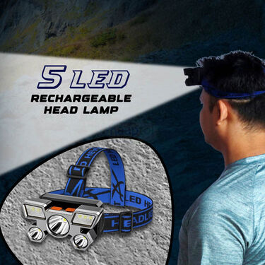 5 LED High Light USB Rechargeable Head Lamp (L80)