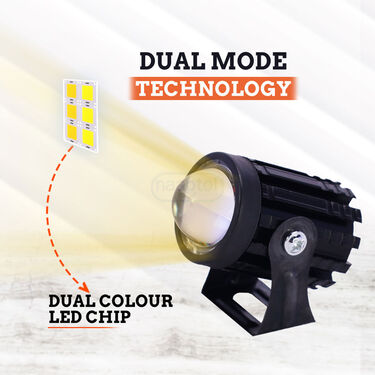 Powerful LED Fog Light With Switch For Bikes & Scooters - Pack of 2 (LSL)
