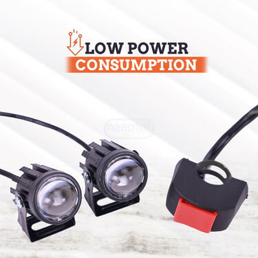 Powerful LED Fog Light With Switch For Bikes & Scooters - Pack of 2 (LSL)