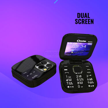 2 Sim Dual Screen Flip Mobile With Camera And With Free Stylish Watch (M2 Mini W)
