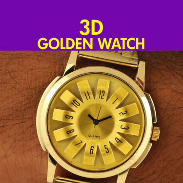 Golden Watch + 2 Chain + Bracelet + Ring (MGW2CBR11)