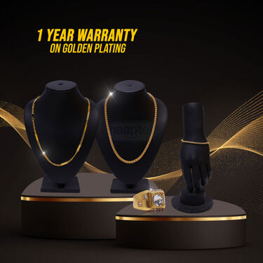 Golden Watch +2 Chain + Bracelet + Ring (MGW2CBR17)