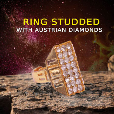 Golden Watch + 2 Chain +  OM Pendant + Bracelet + Ring (MGW2CBRP4)