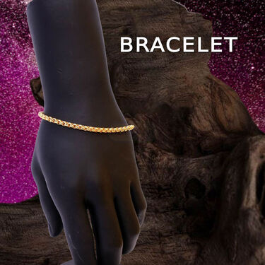 Golden Watch + 2 Chain +  OM Pendant + Bracelet + Ring (MGW2CBRP4)