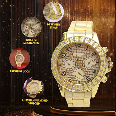 Golden Watch +  2 Digital Watch (MGW2D)