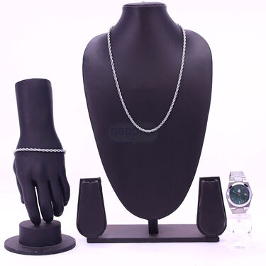 Designer Watch + Chain + Bracelet (MGWCB13)