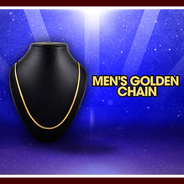 Men's Golden Watch with Golden Chain (MGWC1)