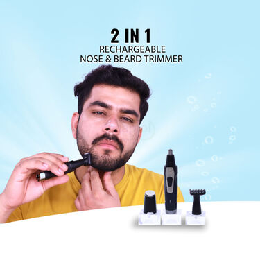 2 in 1 Rechargeable Beard And Nose Hair Trimmer (NHC8)