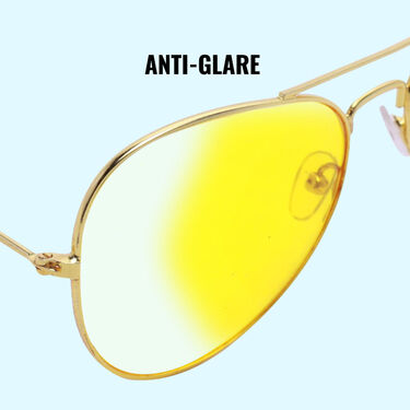 Stylish Aviator Design HD Night Vision Glasses With Free Digital Watch (NVGW4)